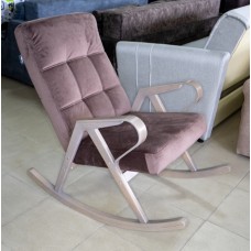 Кресло-качалка ФОРЕС (каркас шимо, ткань премьер 10, коричневый)