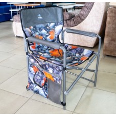 Кресло складное 1 КС1 (100 кг) с карманами с камнями и кленовыми листьями
