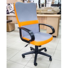 CH-757 Кресло ткань, серый/оранжевый, С27/С23