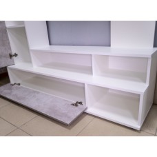 МГС-9 Мебель для гостиной Белый/цемент светлый
