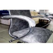 Кресло МЕТТА L 1m 42/K велюр B светло-серый