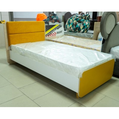 Манго-3 Кровать (Палермо/Охра/Белый), (Модель № 33289)