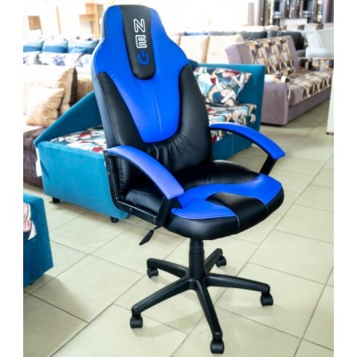 NEO-2 Кресло кож.зам/черный/синий, 36-6/36-39, (Модель № 25803)