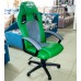 DRIVER Кресло кож.зам/ткань, зеленый/серый, 36-001/12, (Модель № 31871)