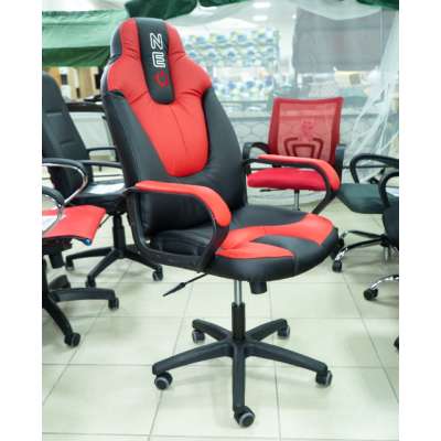 NEO-2 Кресло кож.зам/черный/красный 36-6/36-161, (Модель № 1244)