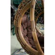 Кресло подвесное Ривьера арт. CN850-МТ цв. корзины бежевый/цв. подушки коричневый Garden story
