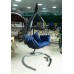 Кресло подвесное СФЕРА Лайт арт. CN550-МТК23 цв. корзины черный/цв. подушки синий, (Модель № 1505)