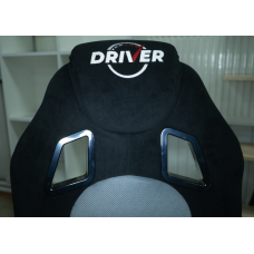 DRIVER Кресло флок/черный/серый/35/TW-12